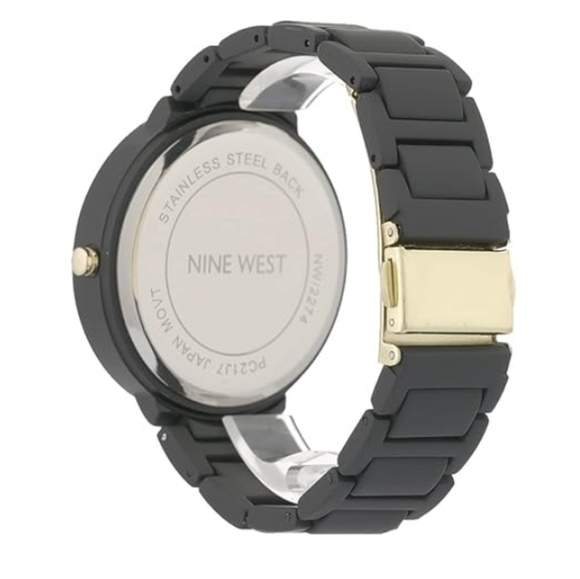 Women's Rubberized Bracelet Watch Black - Picture 4 of 8